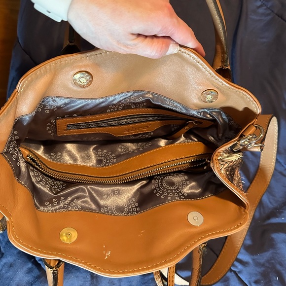 Abro Leather made in Romania Ostrich style satchel - Picture 10 of 11